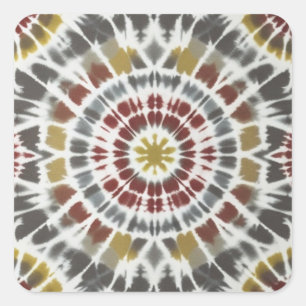 Sticker Carré Boho Starburst Tie Dye