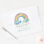 Sticker Carré Boho Watercolor Rainbow Baby Sprinkle (Enveloppe)