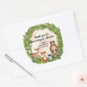 Sticker Carré Bois animaux bois tranche bois verdure bébé (Enveloppe)