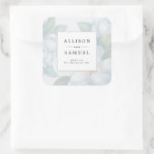 Sticker Carré Bois blanc argenté fleurit do-it-yourself Merci (Sac)