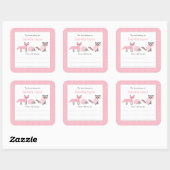 Sticker Carré Bois Créatures / Bois Animaux (Feuille)