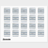 Sticker Carré Bois de chauffage bleu rustique (Feuille)