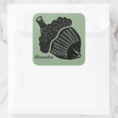 Sticker Carré Bois de maïs vert (Sac)