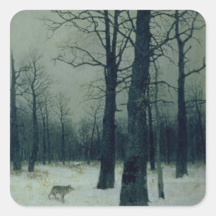 Sticker Carré Bois en hiver, 1885
