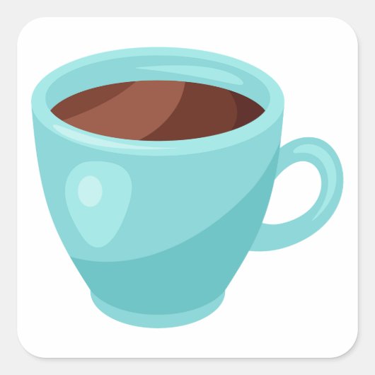 Sticker Carré Boisson Chocolat Chaud (Devant)