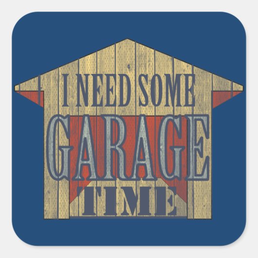 Sticker Carré Boîte à outils GARAGE TIME (Devant)