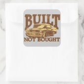 Sticker Carré Boîte à outils NON ACHETÉE CONSTRUITE de Shoebox (Sac)