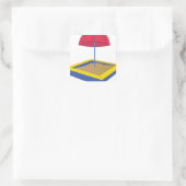 Sticker Carré Boîte à sable (Sac)