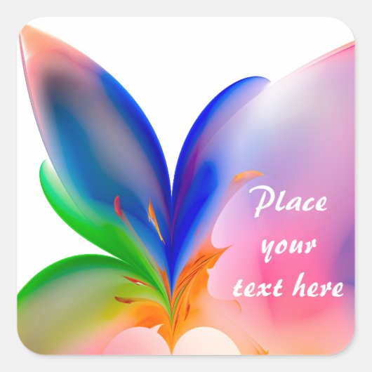 Sticker Carré Boîte cadeau Big Bow (Devant)