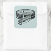 Sticker Carré Boite de cirage à chaussures noires (Sac)