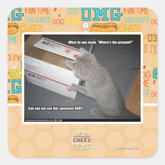 Sticker Carré Boîte géniale (Devant)