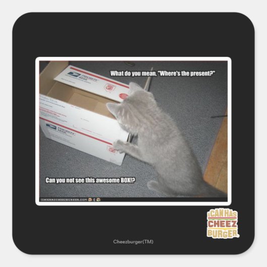 Sticker Carré Boîte impressionnante (Devant)