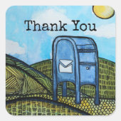 Sticker Carré Boîte postale Service postal (Devant)