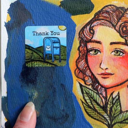 Sticker Carré Boîte postale Service postal