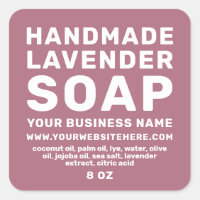 Boîtier pourpre de savon de lavande artisanale mod