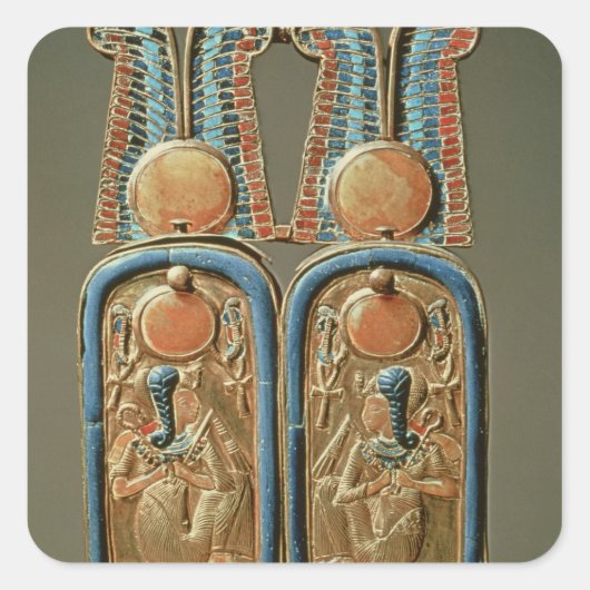 Sticker Carré Boîtier unique en forme de double royal (Devant)