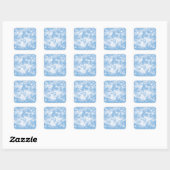 Sticker Carré Bokeh Light Blue Heart (Feuille)