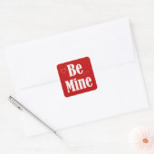 Sticker Carré Bold Be Mine Valentine (Enveloppe)