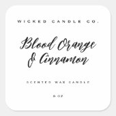 Sticker Carré Bold Candle Business Product Display Labels  (Devant)