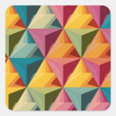 Sticker Carré Bold Geometric Triangle Pattern  (Devant)