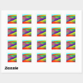Sticker Carré Bold Rainbow Hills (Feuille)