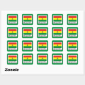 Sticker Carré Bolivie (Feuille)