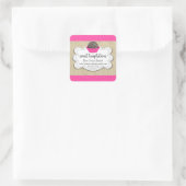 Sticker Carré Bombe au chocolat au cacao chaud (Sac)