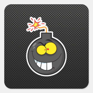 Sticker Carré Bombe De Dessin ; Éclat