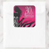 Sticker Carré Bombshell Zebra 30e anniversaire Fuschia (Sac)