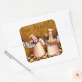 Sticker Carré Bon Appétit (Enveloppe)