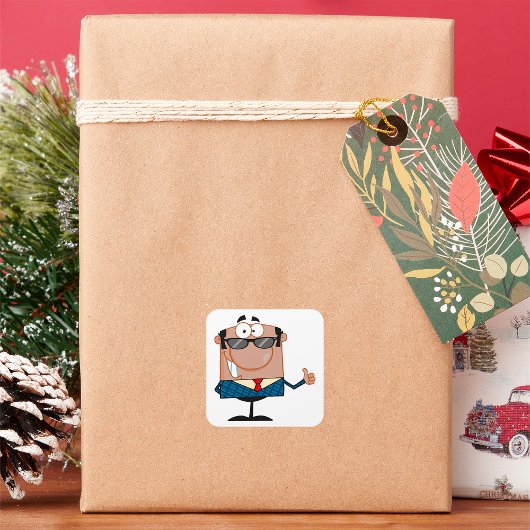 Sticker Carré Bon homme d'affaires