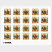 Sticker Carré bon thanksgiving (Feuille)
