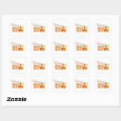 Sticker Carré bon thanksgiving (Feuille)