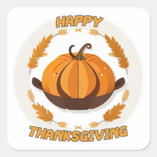 Sticker Carré bon thanksgiving