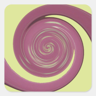 Sticker Carré Bon thanksgiving Golden Jaune tourbillon design.pn