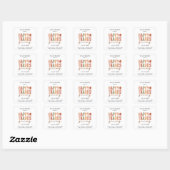 Sticker Carré Bon thanksgiving | Marque de bougies (Feuille)