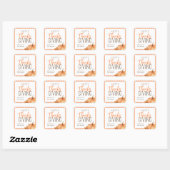Sticker Carré Bon thanksgiving simple | Feuillage d'automne (Feuille)