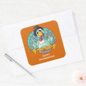 Sticker Carré Bon thanksgiving Turquie (Enveloppe)