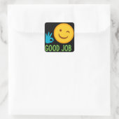 Sticker Carré Bon travail Emoji (Sac)