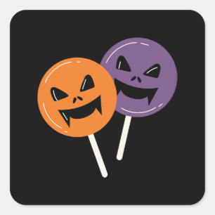 Sticker Carré Bonbon éffrayant Halloween
