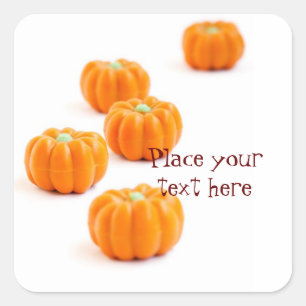 Sticker Carré Bonbons citrouilles d'Halloween