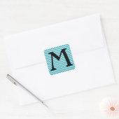 Sticker Carré Bondi Blue Wave Chevron (Enveloppe)