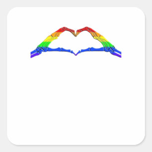 Sticker Carré Bone Hands Heart Classic
