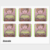 Sticker Carré bongomanie (Feuille)