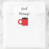 Sticker Carré Bonjour (Sac)