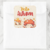 Sticker Carré Bonjour automne (Sac)