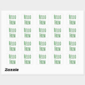 Sticker Carré Bonjour Fren (Feuille)
