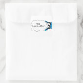 Sticker Carré Bonjour tout le monde là-bas (Sac)