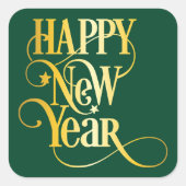 Sticker Carré Bonne année (Devant)