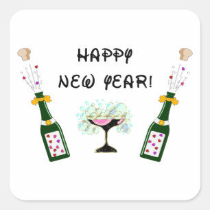 Sticker Carré Bonne année